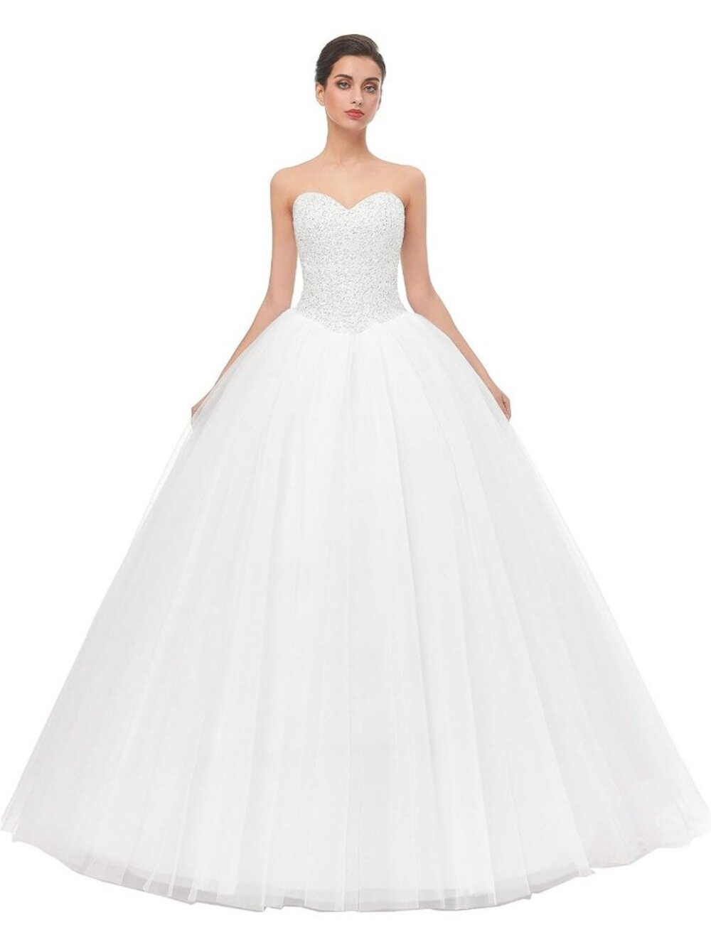 Elegant Women's Ball Gown Wedding Dress | Bridal Gown, Formal Evening Wear